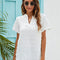 Blusa Chiffón Manga Corta Escote V Lunares