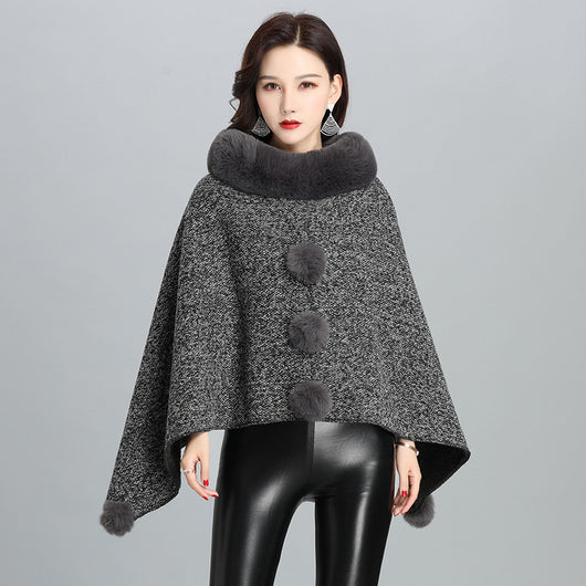 Chaqueta de Piel Sintética para Mujer con Chal y Bufanda - Image 9