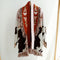 Cardigan Largo con Bordado de Patrones y Borlas