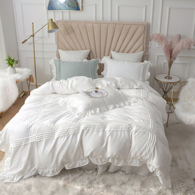 Juego de Cama Princesa Coreana con Encaje - Cubrecama 4 Piezas Estilo Girl Heart - Image 8