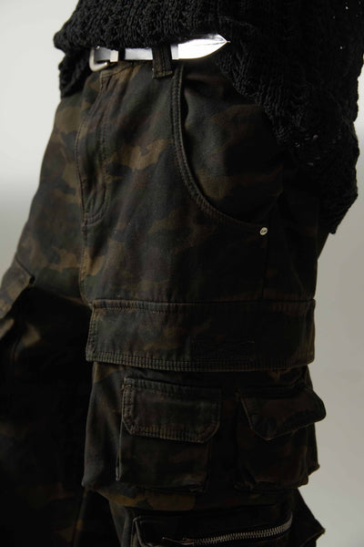 Pantalón de Trabajo Camuflaje Americana Cintura Alta Pierna Ancha - Image 42
