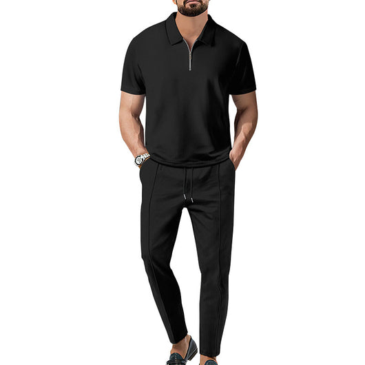 Traje Ejecutivo de Textura Waffle con Solapa Clásica - Diseño Monocromo - Image 16
