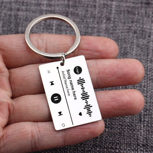 Llavero Personalizado con Código de Música Escaneable en Acero Inoxidable - Image 5