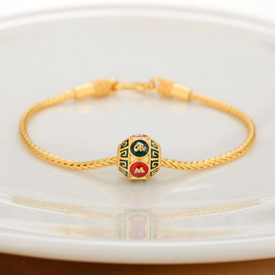 Pulsera de Cuentas de Oro Antiguo en Cobre Puro con Tarjeta de Bendición - Image 6