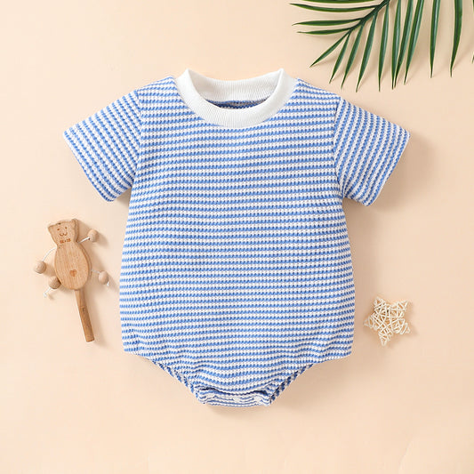 Pelele de Algodón a Rayas para Bebés Niños y Niñas