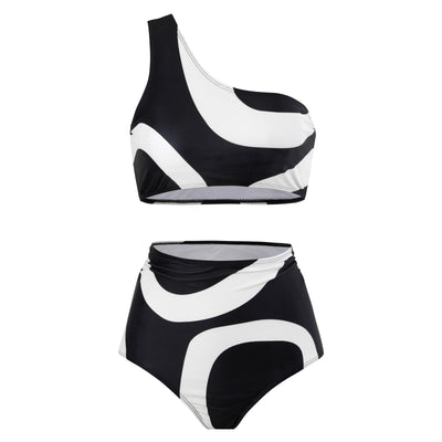 Bikini Asimétrico con Falda Envolvente - Diseño Sexy de Una Hombrera - Image 12