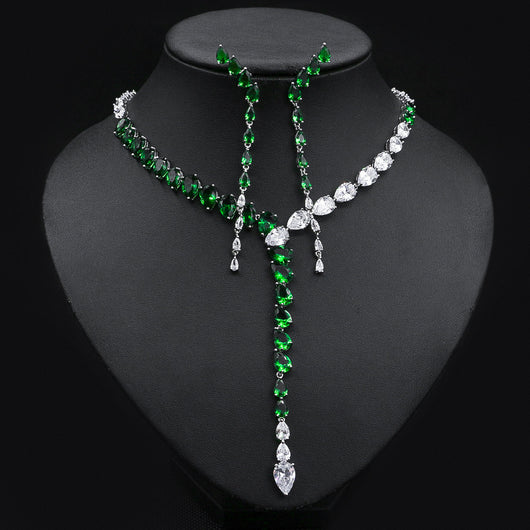 Conjunto de Collar y Aretes con Corazón de Gota - Diseño Bicolor - Image 9
