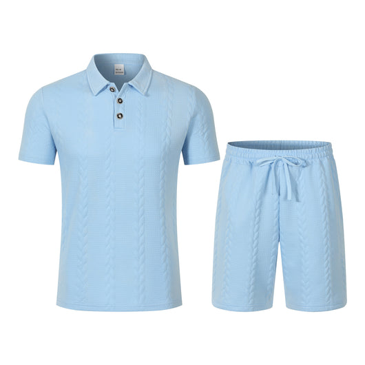 Conjunto Deportivo Masculino con Cuello de Solapa y Shorts - Image 13