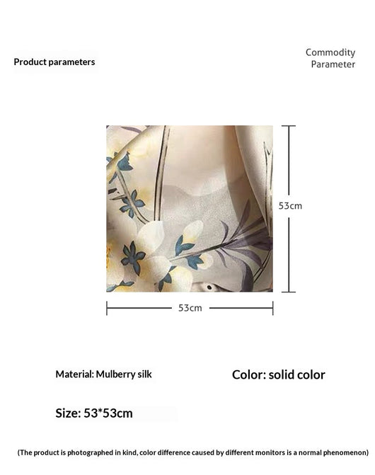 Pañuelo de Seda Beige Cuadrado para Mujer - Versátil y Fácil de Combinar - Image 58