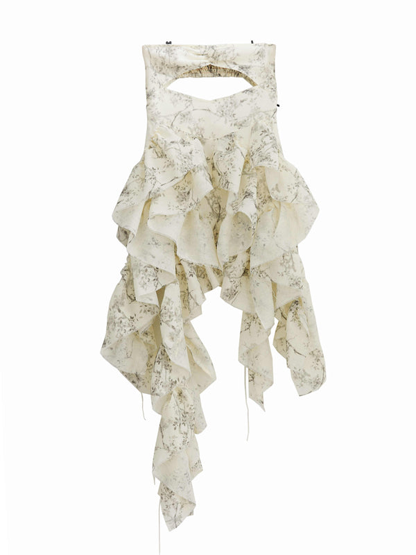 Vestido Romántico con Estampado Desmontable y Correa Ajustable - Image 5
