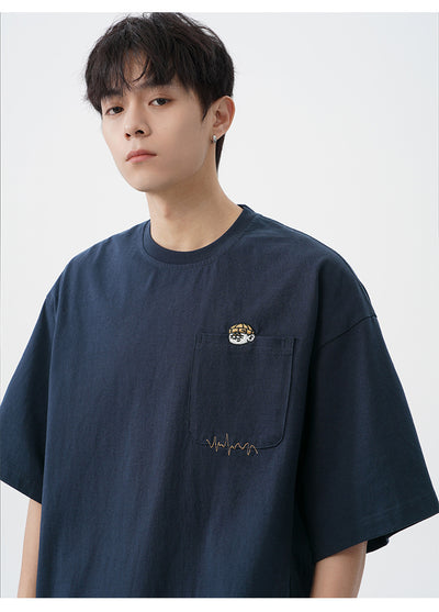 Camiseta de Algodón Puro con Diseño Bordado para Hombre - Image 19