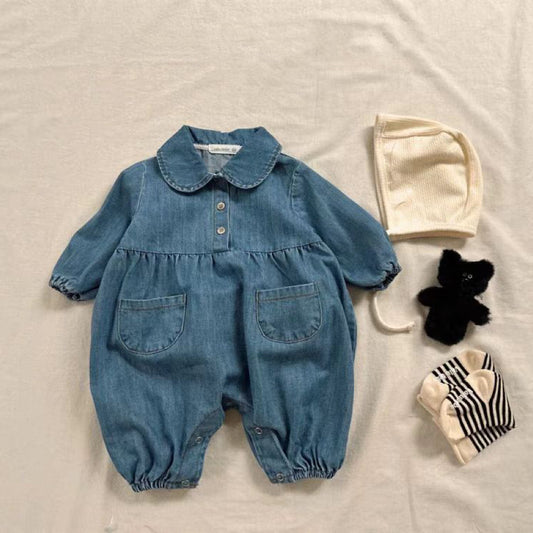 Jumpsuit Infantil con Solapa - Diseño Clásico para Niños y Niñas