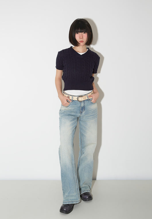 Pantalones Vaqueros de Pierna Ancha Cintura Alta para Mujer - Image 27