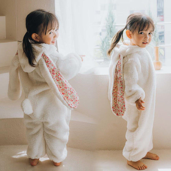Pijama Enterizo Térmico para Bebé y Niño Pequeño con Orejas de Conejo
