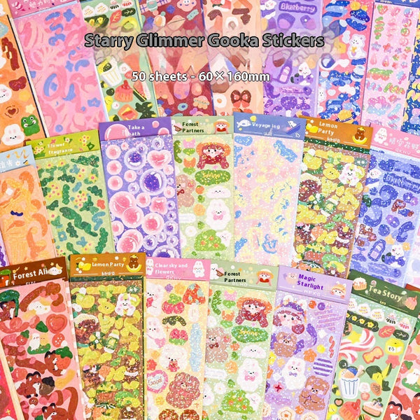 Stickers Láser Brillantes Impermeables para Cuadernos y Diarios