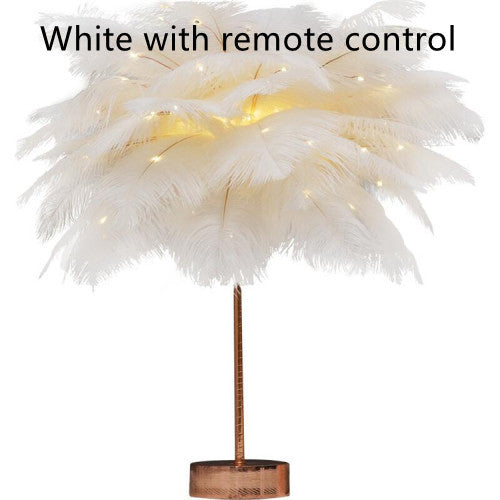 Lámpara de Escritorio Nórdica con Plumas - Luz Decorativa Moderna para Dormitorio - Image 21