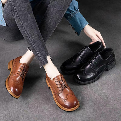 Zapatos Oxford de Cuero Genuino Primera Calidad