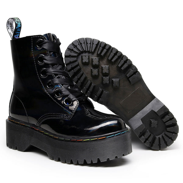 Botas Martin con Cierre Lateral y Suela Gruesa para Mujer