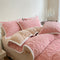 Pink Cherry Flat Sheet Set For 1.5M Bed 4 Pieces