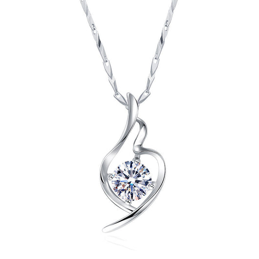 Collar de Plata 925 con Colgante Diamante - Joyería Coreana para Mujer - Image 4