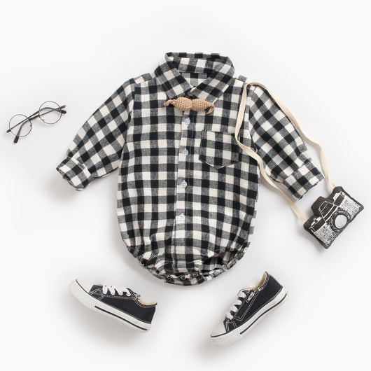 Enterizo a Cuadros para Bebé Niño - Otoño e Invierno - Image 7