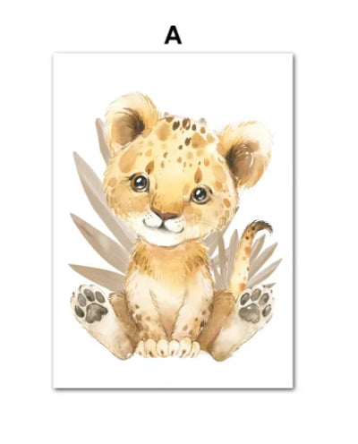 Cuadro Decorativo Lienzo Animales de la Selva para Habitación Infantil - Image 8