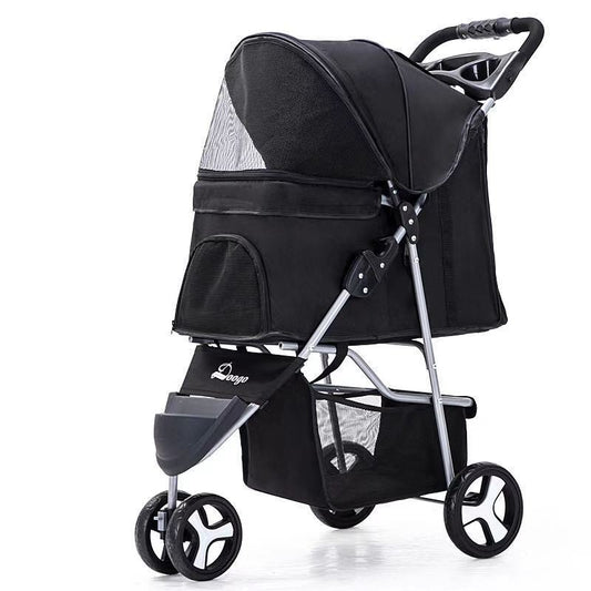 Carrito Plegable para Mascotas - Cómodo y Portátil para Perros y Gatos