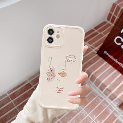 Funda para Teléfono con Marco de Foto de Chica de Líneas Simples - Image 4