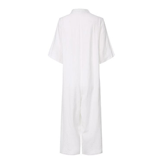 Jumpsuit Corto Elegante de Manga Corta para Mujer - Image 8
