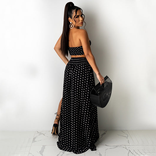 Traje Falda Lunares Estampado - Elegancia Profesional - Image 7