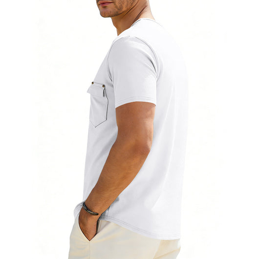 Playera Holgada Casual para Hombre con Cuello Amplio y Mangas Cortas - Image 16