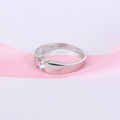 Anillo de Bodas para Hombre con Diamante de Simulación - Image 8