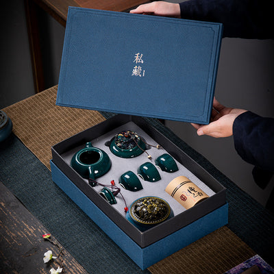 Juego de Té Kung Fu en Caja de Regalo - Cerámica Premium para Negocios - Image 33