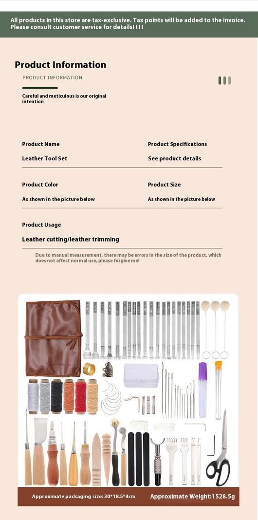 Kit Profesional de Herramientas de Cuero para Costura DIY - Image 11