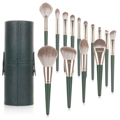 Set de 14 Brochas de Maquillaje Cloud Verde - Súper Suaves - Image 7