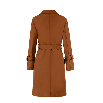 Abrigo Elegante Doble Fila Ajustado para Mujer - Image 24