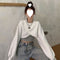 Blanco Hoodie Gris Vest