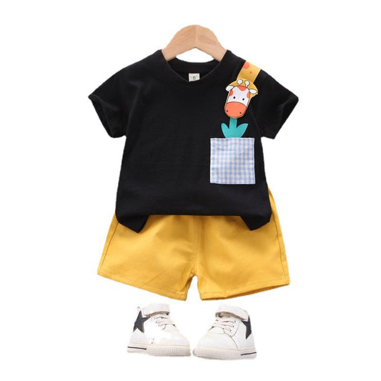 Conjunto de Dos Piezas para Niño con Estampado Infantil - Perfecto para Verano