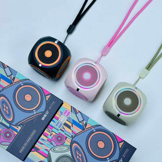 Parlante Bluetooth Giratorio con Bajos Profundos y Tecnología Anti-estrés