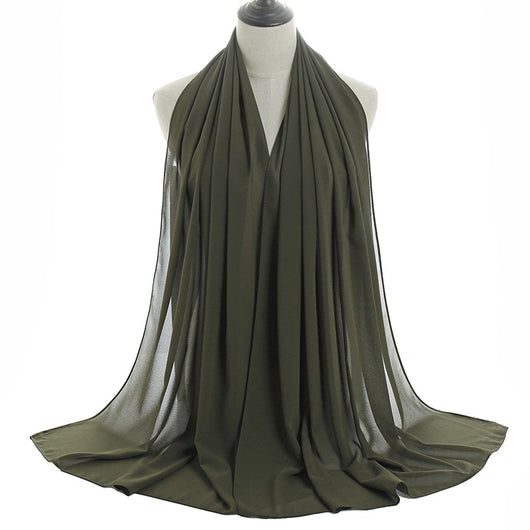 Hijab Chiffón Perlado Monocromático 70x180cm - Image 58