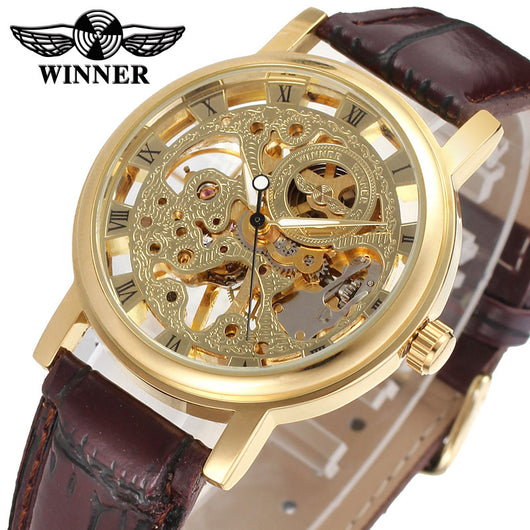 Reloj Mecánico Hombre Estilo Retro Romana con Diseño Hueco - Image 8