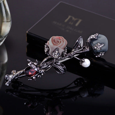 Pinza para Cabello con Diseño de Rosa y Estrás - Image 14