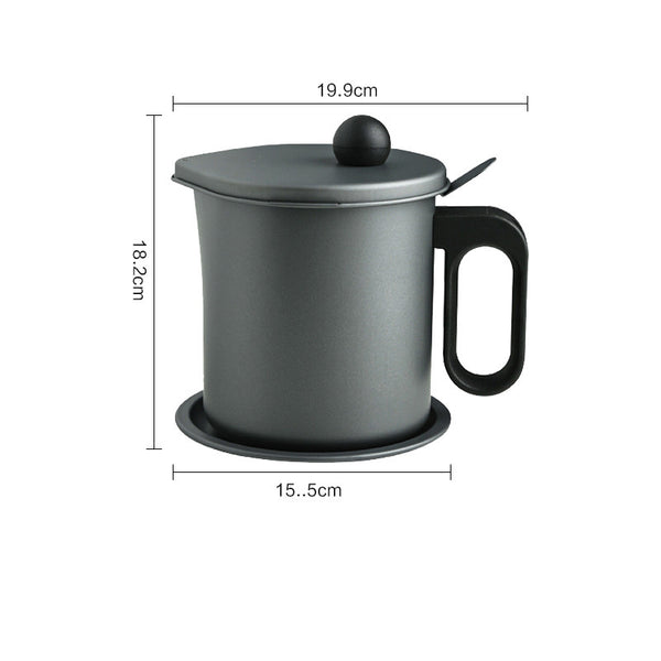 Contenedor de Almacenamiento de Aceite en Acero Inoxidable con Filtro Anti-Derrames
