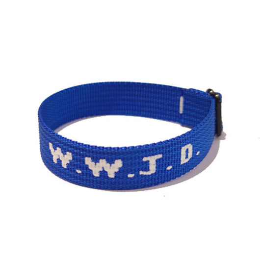 Pulsera Ajustable con Cinta Jacquard Estampada WWJD Unisex - Image 16