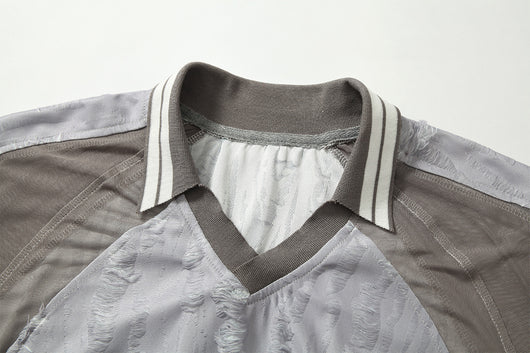 Sudadera Tipo Polo con Costuras Desgastadas para Hombre - Image 17