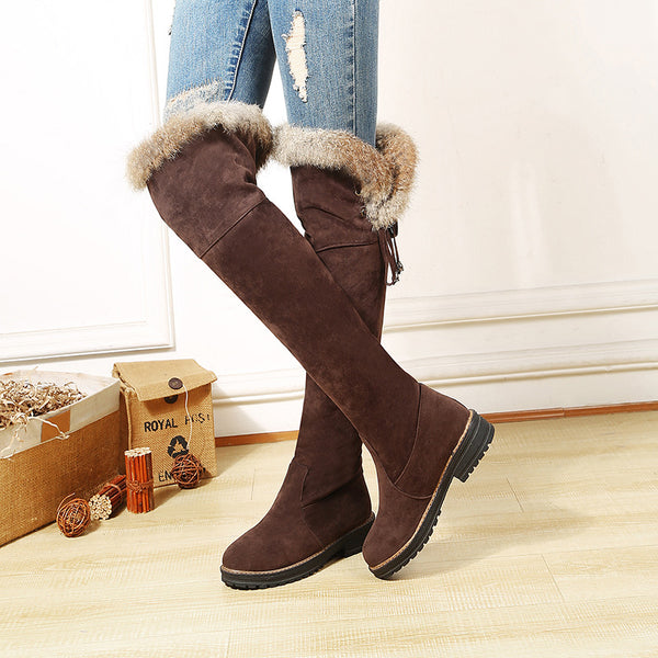 Botas Altas de Gamuza para Mujer Tallas Grandes 40-44 Otoño Invierno