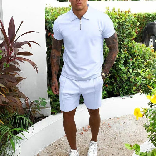Conjunto Casual de Pantalones Cortos y Camiseta para Hombre - Image 8