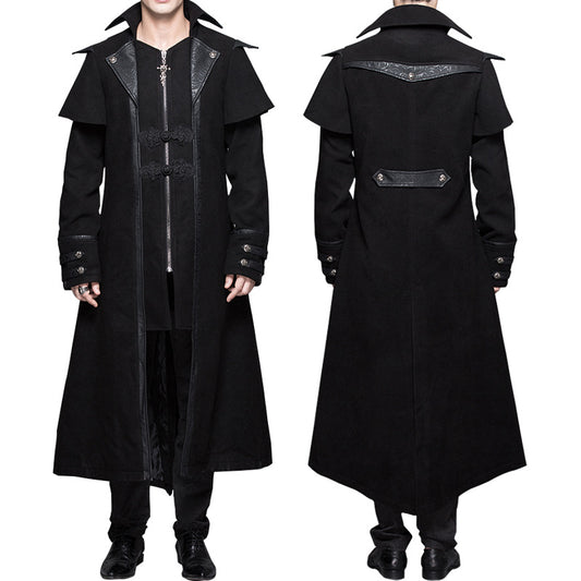 Abrigo Gótico Medieval Punk para Hombre