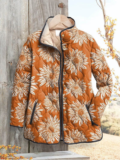 Chaqueta Acolchada para Mujer con Estampado Floral Digital - Image 12