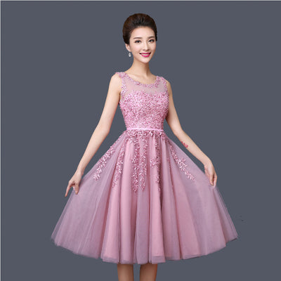 Vestido de Noche Rosa Midi con Hombros Descubiertos para Graduación y Eventos - Image 5